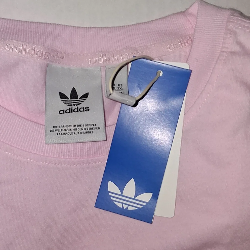 Adidas Originals Trefoil T-Shirt Pink Size-XXL NWT - Picture 2 of 4